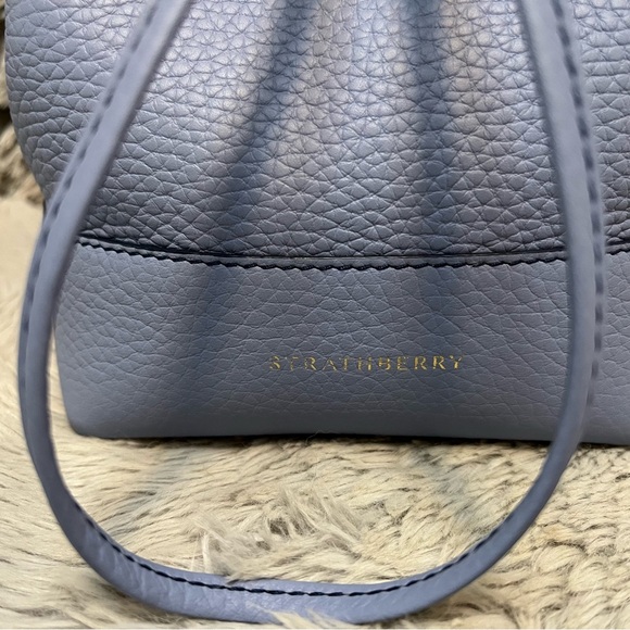 Strathberry Osette Light Blue Mini Bucket Bag - Picture 4 of 16